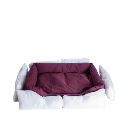 Armarkat Extra Large Burgundy Bolstered Pet Bed