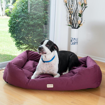 Armarkat Extra Large Burgundy Bolstered Pet Bed