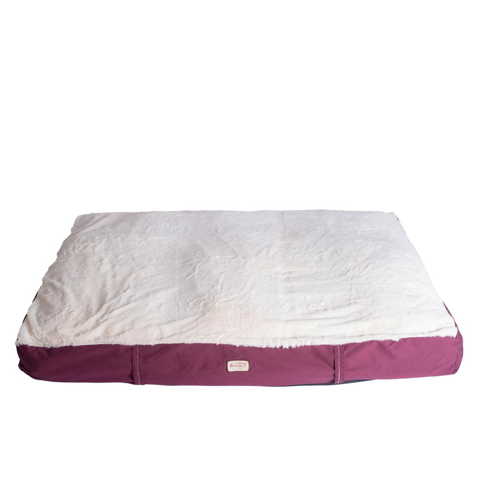 Armarkat Model Medium Pet Bed Mat with Poly Fill Cushion in Burgundy & Ivory