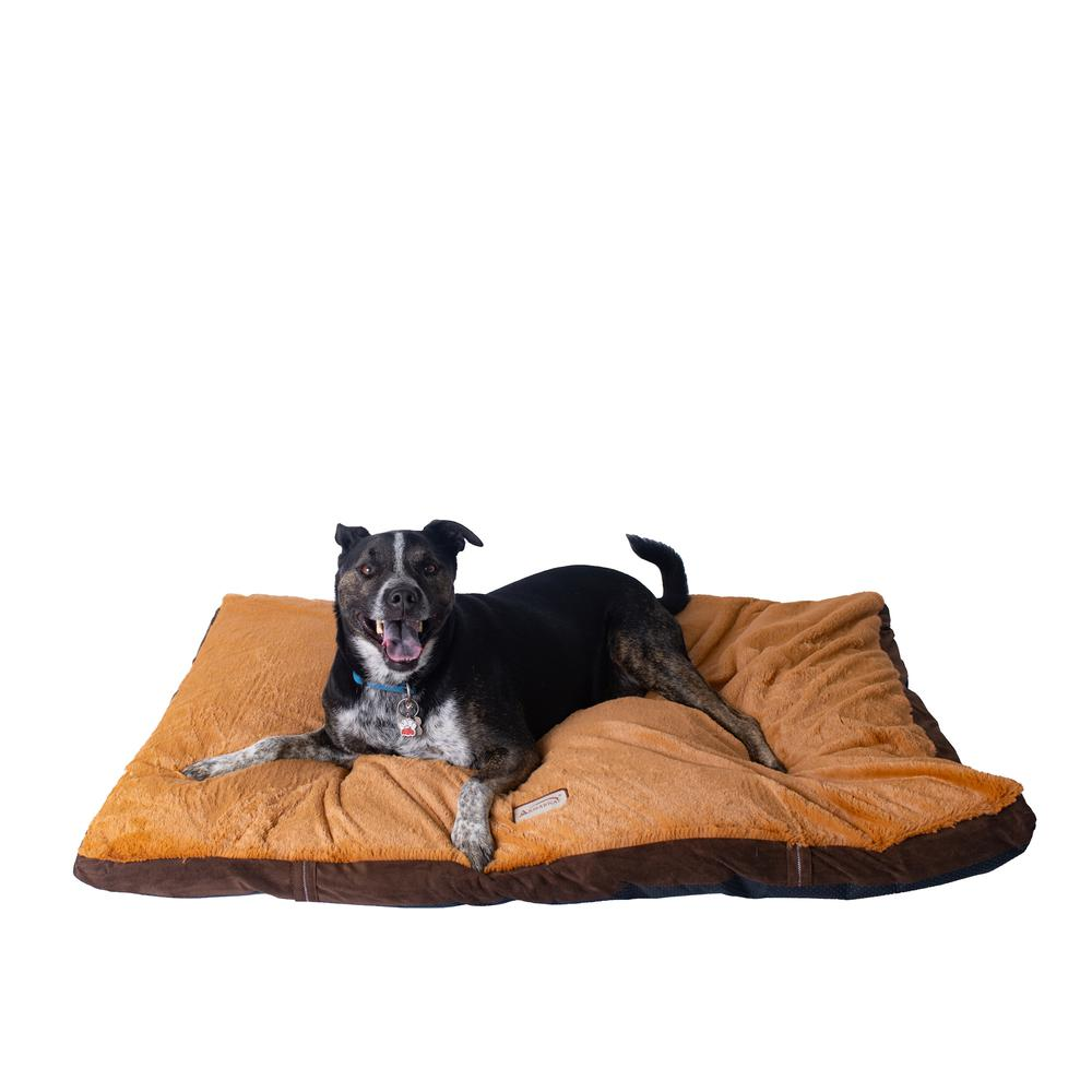 Large Earth Brown & Mocha Pet Bed Mat by Armarkat - Comfortable Poly Fill Cushion for Dogs