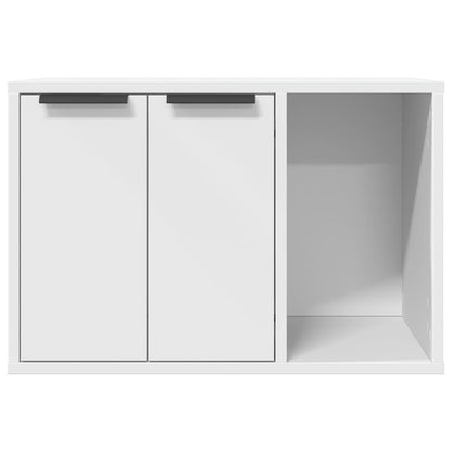Hidden Cat Litter Box Enclosure with Open Shelf – Engineered Wood | Available in 7 Colors