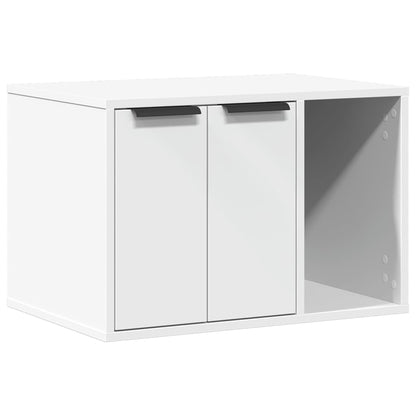 Hidden Cat Litter Box Enclosure with Open Shelf – Engineered Wood | Available in 7 Colors