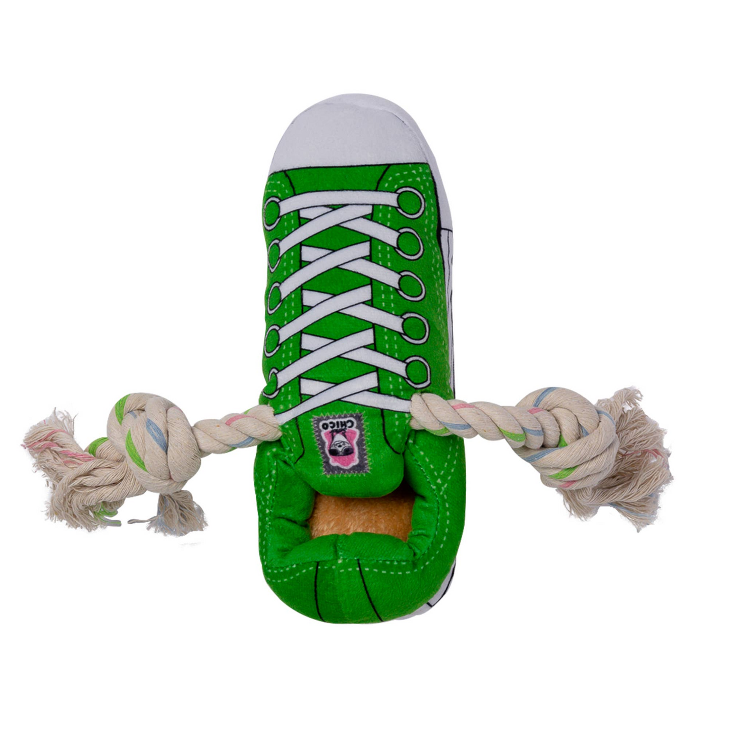 Juguete Para Perros Squeaking Comfort Plush Sneaker - Verde