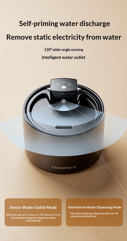 Ceramic Smart Wireless Cat Water Fountain – Rechargeable Automatic Water Dispenser with UVC Sterilization & Heating Options