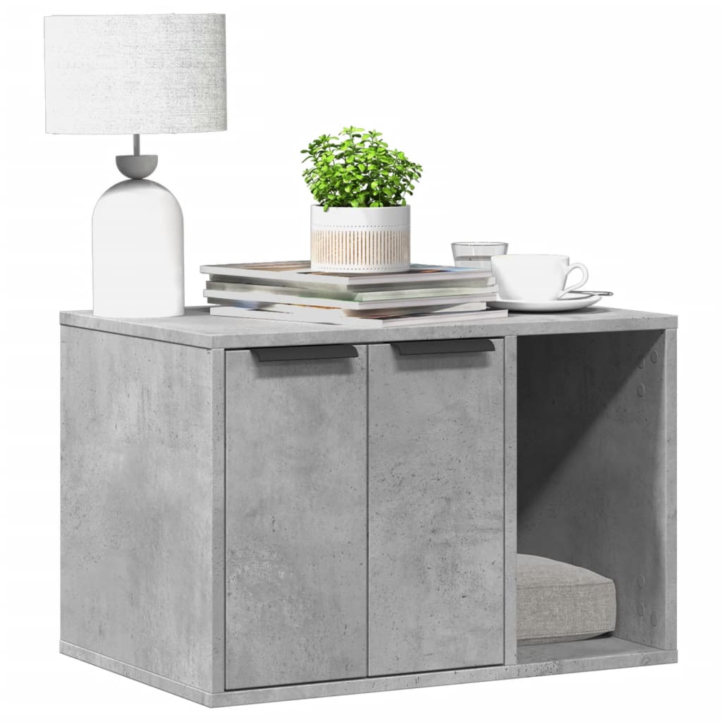 Hidden Cat Litter Box Enclosure with Open Shelf – Engineered Wood | Available in 7 Colors