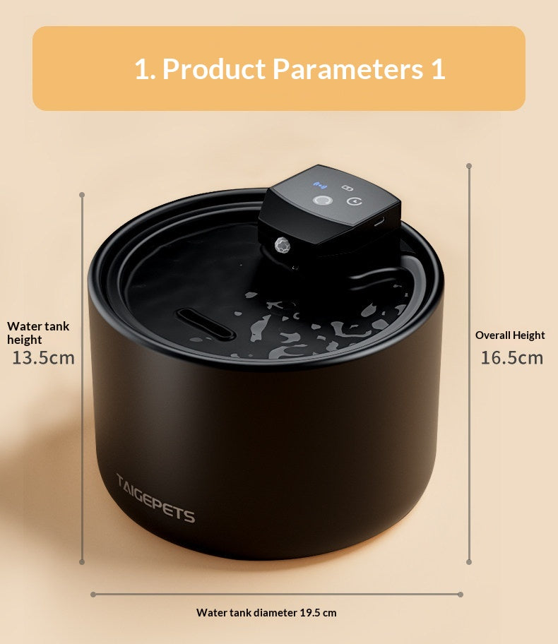 Ceramic Smart Wireless Cat Water Fountain – Rechargeable Automatic Water Dispenser with UVC Sterilization & Heating Options