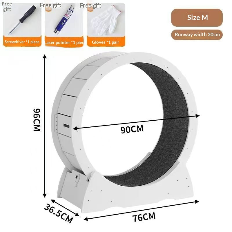Natural Wood Cat Exercise Treadmill Wheel – 3 Sizes & 2 Colors