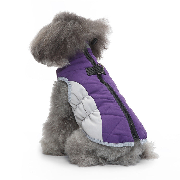 Warm Padded Winter Dog Coat for Small Dogs, Cozy Quilted Puppy Jacket for Cold Weather
