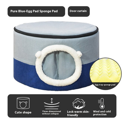 Enclosed Winter Cat & Dog House – 3 Sizes for All Breeds & Weights