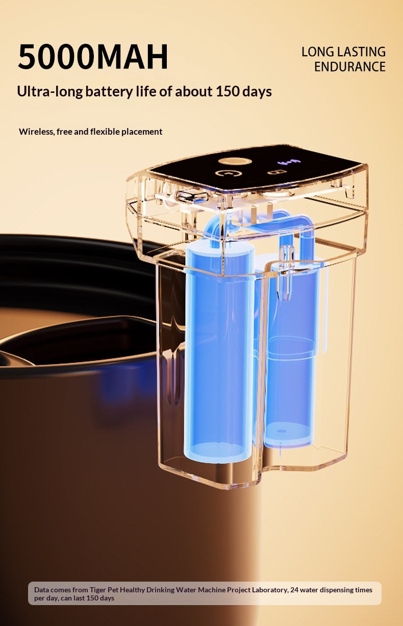 Ceramic Smart Wireless Cat Water Fountain – Rechargeable Automatic Water Dispenser with UVC Sterilization & Heating Options