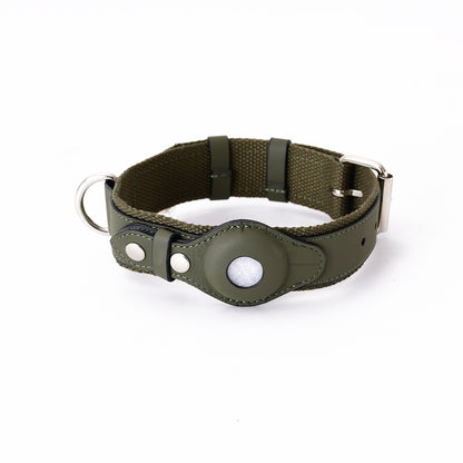 Exquisite Leather Collar with Airtag Pet Tracker Protective Cover