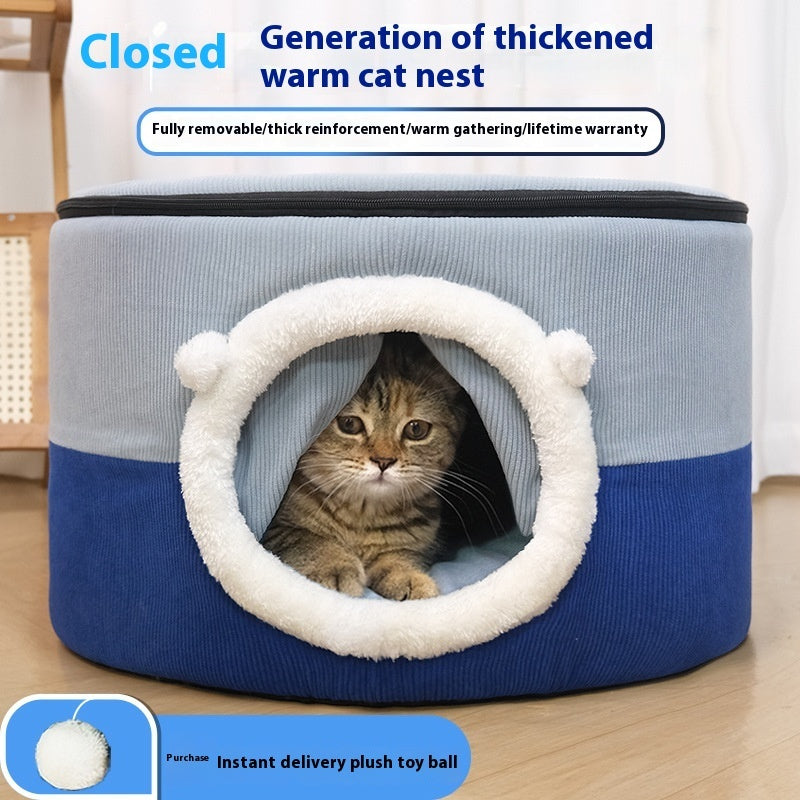 Enclosed Winter Cat & Dog House – 3 Sizes for All Breeds & Weights