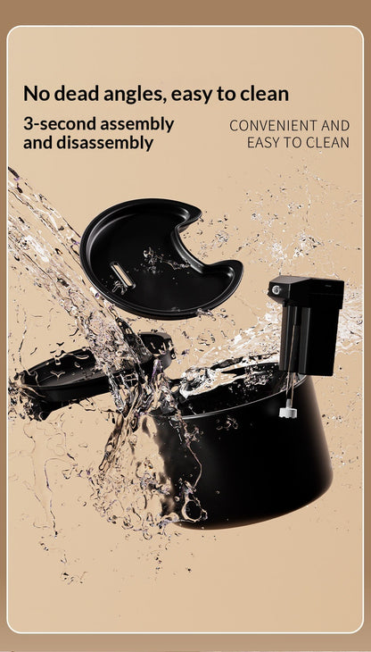 Ceramic Smart Wireless Cat Water Fountain – Rechargeable Automatic Water Dispenser with UVC Sterilization & Heating Options