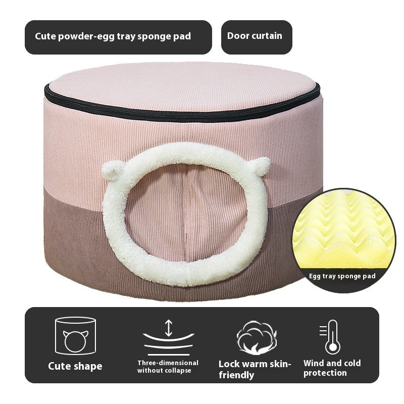 Enclosed Winter Cat & Dog House – 3 Sizes for All Breeds & Weights